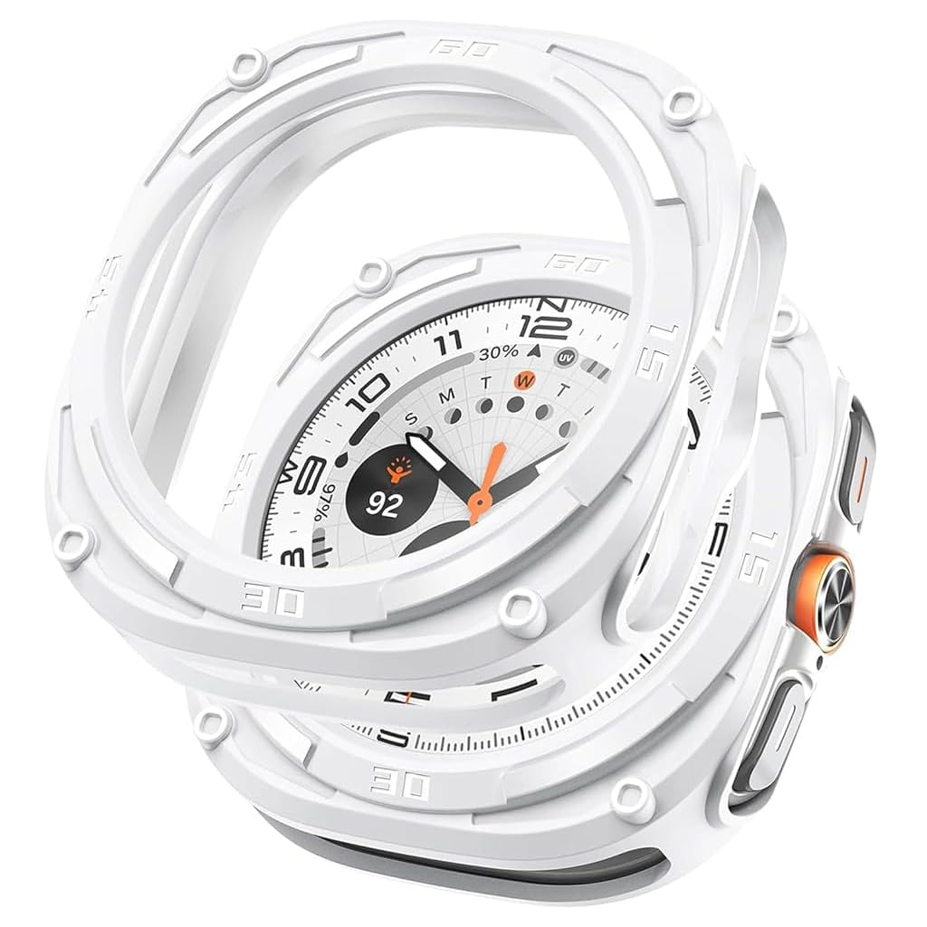ZORBES Rugged Bezel Case for Samsung Galaxy Watch Ultra Screen Protector 47mm - Soft TPU Bumper Face Cover for Galaxy Watch 7 Ultra 47mm Accessories ZORBES Rugged Bezel Case for Samsung Galaxy Watch Ultra Screen Protector 47mm - Soft TPU Bumper Face Cover for Galaxy Watch 7 Ultra 47mm Accessories